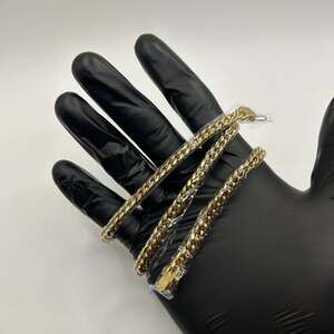 Real 18K Gold Plated Chain 6mm Mini Cuban Necklace 22” Unisex Quality Waterproof